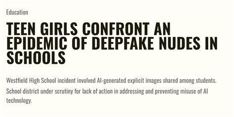 school girls nudes|Teen Girls Confront an Epidemic of Deepfake Nudes in Schools